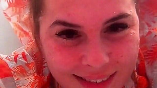 Breath Holding Underwater in Bathtub and Record with Waterproof Camera