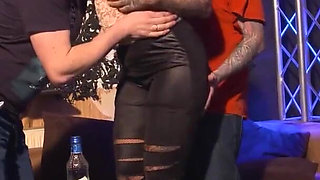 Girls with huge tits do boobjob, fucking and sucking huge dicks