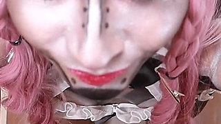 Woman Transformed Into a Robot, a Pleasure_cleaning Mach