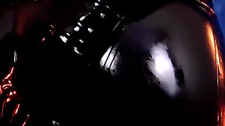 Femdom POV Latex Rubber Mistress Video, on French, Hot Blonde Dominatrix