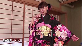 Naughty Japanese Kimono Clad Woman Fucked Hard and Creampied With Passion
