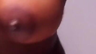 Old but Gold Ebony Stepdaughter Riding Her Big Fat Dildo Hard While Thinking About Stepdaddy's Dick