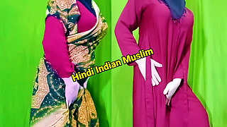 Indian Muslim beautiful woman spends the night with another man - In Hindi