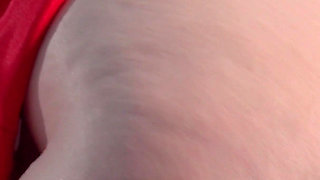 Big Ass Facesitting & Ass Shaking - Curvy MILF in White Stockings Heavy Pressing Skinny Guy with Hairy Pussy & Fat Butt