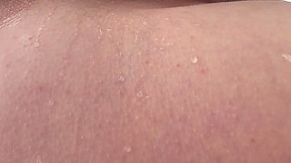 Blonde Big Tits MILF Anal Play Glass Dildo and Powerful Squirt