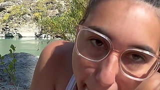 I Took Whoopsy for a Walk Along the River and Decided to Stop so I Could Play with His Cock While Laying in the Sun!