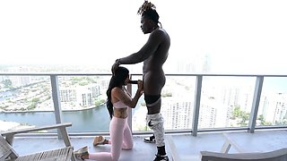 Sexy black haired milf sucks the life out of me in pov