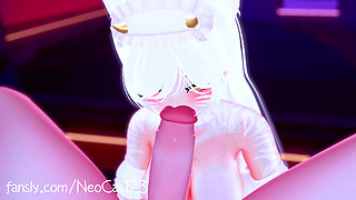Shy Catgirl's First Blowjob - Drains Your Balls Dry - VRCHAT ERP POV BLOWJOB VR HENTAI
