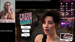 Cute Asian Gamer Girl Plays Hentai Game and Masturbates Live on Stream