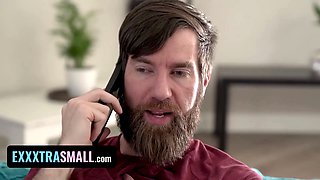 Horny petite bitch Ginger Grey gets her Tight Pussy creampied by massive huge boner - exxxtra small