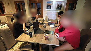Extreme! Hot Cock Made to Cum Under the Table