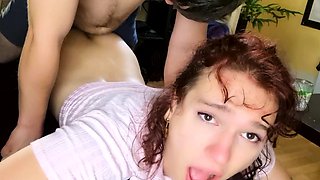 European teen morning doggystyle