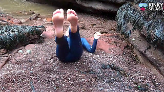 Salty Wetsuit Toe Sucking Slut