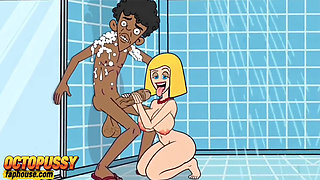 Sex-hungry Stepmom Joins Her Stepson in the Shower. Cartoon
