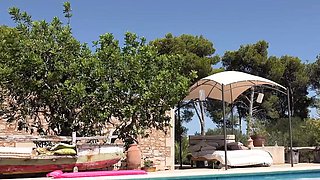 German blonde tourist fucked on vacation in Mallorca