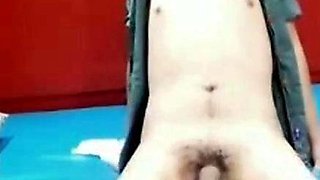Skinny Amateur Strips on Webcam