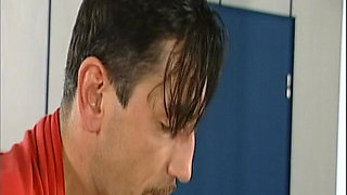 Blonde German Cougar Uses Toys and Gets Shared in Vintage FFM Threesome