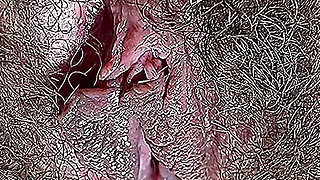 Hot Stepmom Plays with Her Dirty and Hairy Close-up