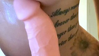 Big boobs milf masturbates with her dildo