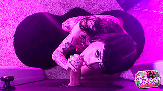 Alternative Slut Sucks and Fucks in Gloryhole