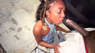 Married Girl Sucks Dick in Truck Stop Parking Lot - Free POV Blowjob