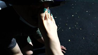 Beautiful Brunette Foot Fetish