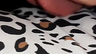 I Cum in My Girlfriend's Mouth Through Her Leopard Panties