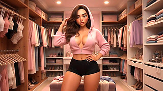 Innocent To Seductive To Sexy Latina Lingerie Transformation Ends In BDSM Restraint And Passionate Moaning