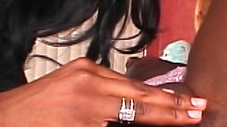 Black Beauties FFM Threesome Hard Fuck - Lesbian Action Creampie Orgy