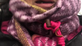 Flashing My Tit with Rock Hard Nip in Fucking Filthy Weather