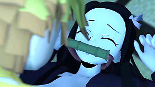 Demon slayer 3D animation Nezuko and Zenitsu