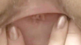 This Young Busty Girl Masturbates Her Hairy Pussy at the Casting