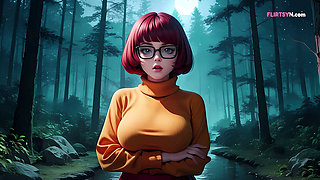 Velma Wandered into the Forest and Left with a Mouthful of Cum and an Anal Creampie ( AI Generated )