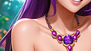 Ai Generated Nude Art - Cartoon Nude Adult Woman Eating Sapote