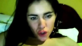 Amateur Latina with Long Erect Nipples on Webcam