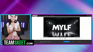 Streamer woman Mila Marie reacts to her favorite clothespins then rails oliver hard