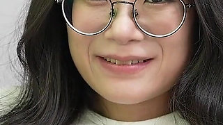 Glasses Girl's White Socks