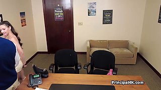 Bj loving coed shares principals knob