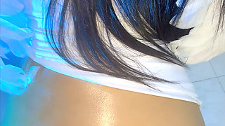 Halloween Special: Oiled Ass Angel Bounces on a Thick Cock in POV