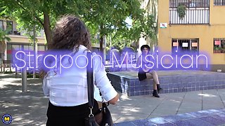 Spanish Milf Mavi Burbujita Does Hot Young Skinny French Melany Furie With A Strapon