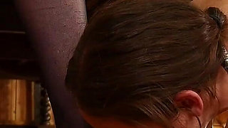 Lesbian Billiard Game: Slave Mila Spreads Her Pussy for Impact Punishment by Mistress Roxy