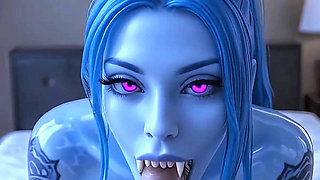 Neon Dreams - Blue Cock Thirsty Monster