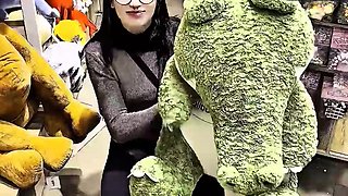 Amberzinha from Brazil XXX is grateful for her plush toy