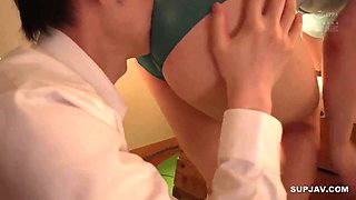 Japanese wife enjoys steamy office squirt creampie sex