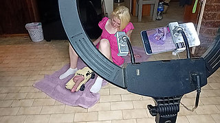 College Girl Gets Her Pussy Fucked with Rc Car