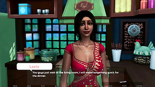 Desi Virgin Meena Eventually Went to Bed with Her Flatmate Arun, but It Hurts
