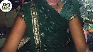 Desi Aunty Fucked Hard in Green Saree - Hindi Audio Village Sex