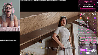 Cute Gamer Girl Gets Super Horny Playing Hentai Game - Live Masturbation Session