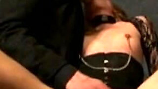 Wax play and pissing with hot MILF
