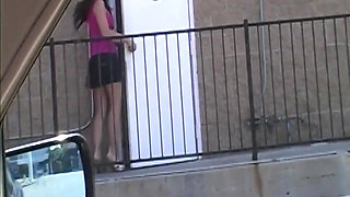 Brunette Babe Deepthroats Throbbing Cock in Gloryhole Bathroom Frenzy